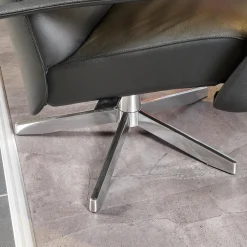 Jori Relaxsessel|Relaxsessel Bolero Mini Leder Schwarz Gestell Silber