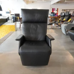 Berg Furniture Relaxsessel|Relaxsessel Ceto Leder Schwarz Gestell Edelstahlring Und Schwarzes Leder Manuell Verstellbar