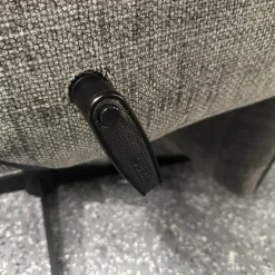 Jori Relaxsessel|Relaxsessel Cosy Ghost JR 7790 Stoff Giada C096 3 Blau Grau Meliert 4 Sternfuß Gewellt Matt Schwarz Lackiert