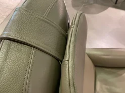 Jori Relaxsessel|Relaxsessel Cosy Ghost Leder Lipano Oliva Grün Gestell 4 Sternfuß Bronze Matt Schwarz Lackiert Inklusive Kopfkissen