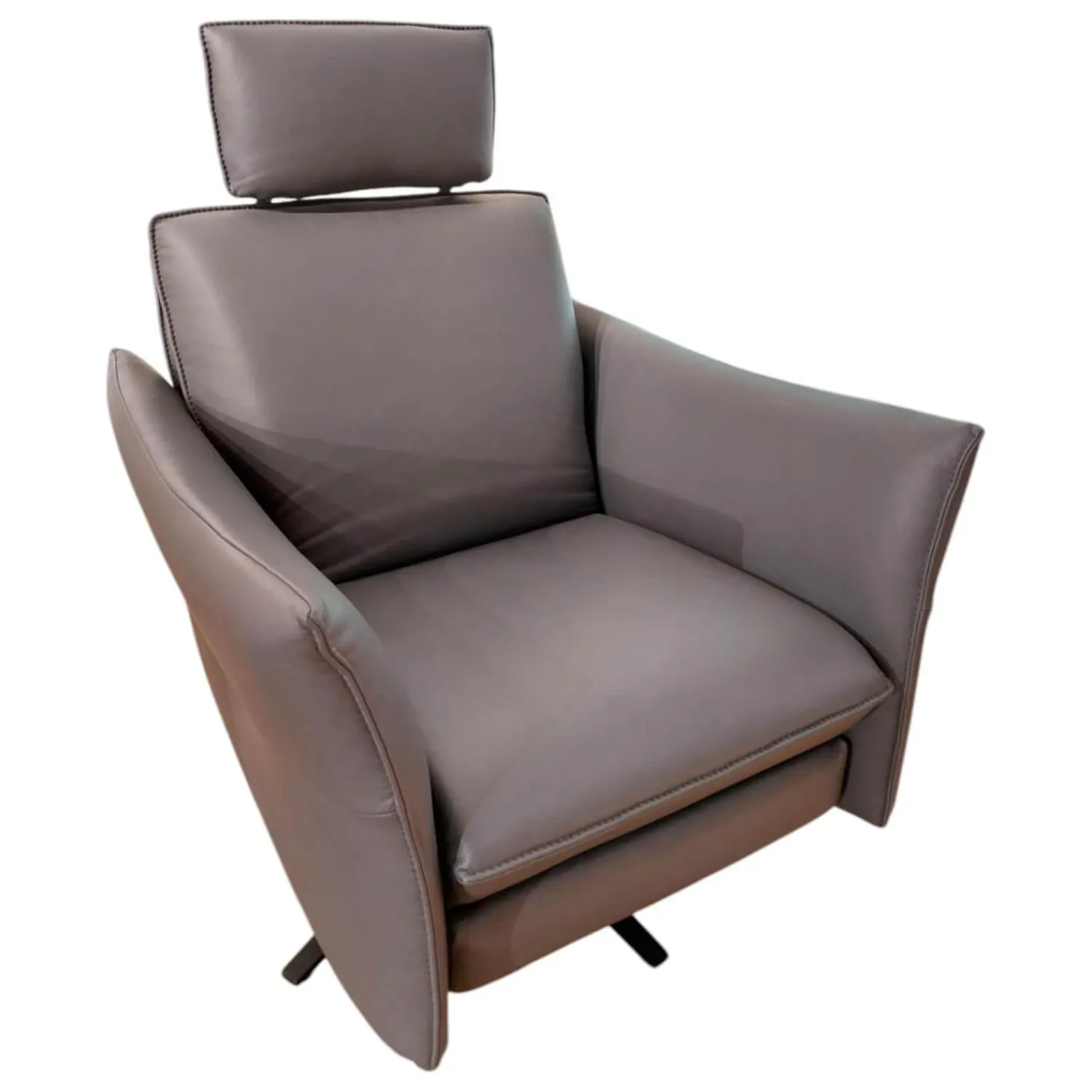 himolla Relaxsessel|Relaxsessel Cumurex 7916 Leder Longlife Aqua Grau Blau Sternfuß Stahl Anthrazit Mit Manuellen Verstellungen