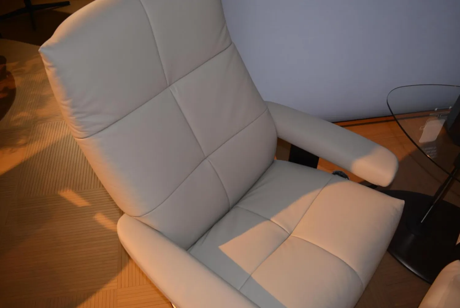 Stressless Relaxsessel|Relaxsessel David M Leder Batick Platinum Grey mit Hocker