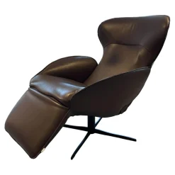 Jori Relaxsessel|Relaxsessel Daydreamer JR 7450 Leder Lipando Fondente Braun 4 Stern Fuß Gewellt Schwarz Stufenlos Verstellbar