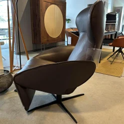 Jori Relaxsessel|Relaxsessel Daydreamer JR 7450 Leder Lipando Fondente Braun 4 Stern Fuß Gewellt Schwarz Stufenlos Verstellbar