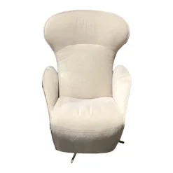 Jori Relaxsessel|Relaxsessel Daydreamer Textil Leder Innen Mumble Außen Nubukleder Creme