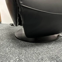 FSM Relaxsessel|Relaxsessel FM 139 Mate Leder Living 2811 Schwarz Tellerfuß Metall Tiefschwarz Beschichtet Mit Elektrischer Verstellung