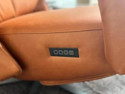 Contur Relaxsessel|Relaxsessel Girona M Leder Rancho Cognac Braun Sternfuß Edelstahl Schwarz Mit Herz Waage Funktion