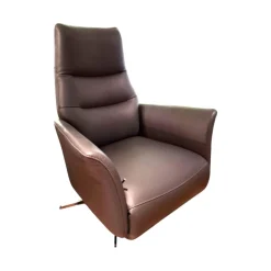 Global Relaxsessel|Relaxsessel Trona S Leder WM Antraciet Anthrazit Kreuzfuß Chrom