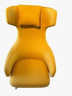 Vitra Relaxsessel|Relaxsessel Grand Repos Stoff Cosy Rapsgelb mit Ottoman