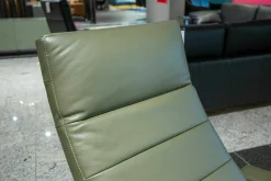 FSM Relaxsessel|Relaxsessel Hardy Leder 24 Select 156 Olivgrün Gestell Schwarz Seidenmatt Beschichtet