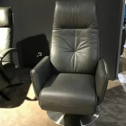 himolla Loungesessel|Relaxsessel|Relaxsessel Horgau S-Lounger L Leder Moor Grau mit Relaxfunktion