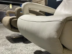 Hukla Relaxsessel|Relaxsessel Husum Nr 1 Medium Leder Credo Weiß Sternfuß Schwarz Motorisch Verstellbar