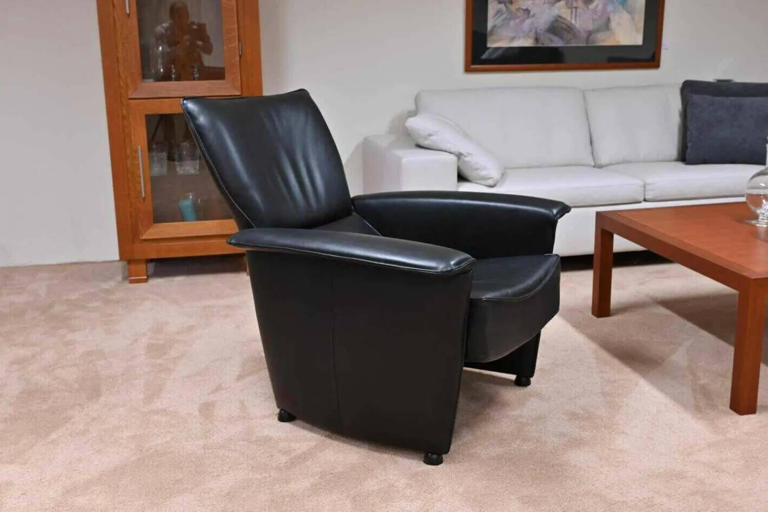 Gealux Relaxsessel|Relaxsessel Leder Sattle Schwarz