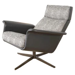 Bielefelder Werkstätten Relaxsessel|Relaxsessel Legend Leder Normandie Schwarz Stoff Scott 191 Grau