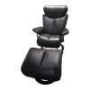 Stressless Relaxsessel|Relaxsessel Magic S Leder Noblesse Black Schwarz Gestell Signature Holz Schwarz Metall Matt Inklusive Hocker