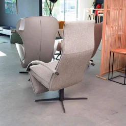 Jori Relaxsessel|Relaxsessel Mensana Medi Mono-Move Stoff Vivid 05 Beige Füße Bronze mit Verstellung