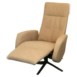 Sitting Vision Relaxsessel|Relaxsessel NX 329 Bezug Leder Rancho Beige Creme Kreuzfuß 87 Schwarz Mit Rückenverstellung
