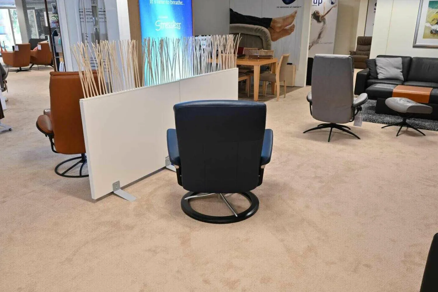 Stressless Relaxsessel|Relaxsessel President Large Leder Paloma Oxford Blue