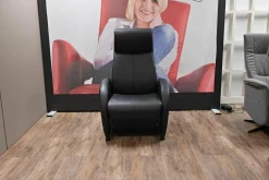 Gealux Relaxsessel|Relaxsessel Primo Leder Polo Schwarz mit Verstellfunktion