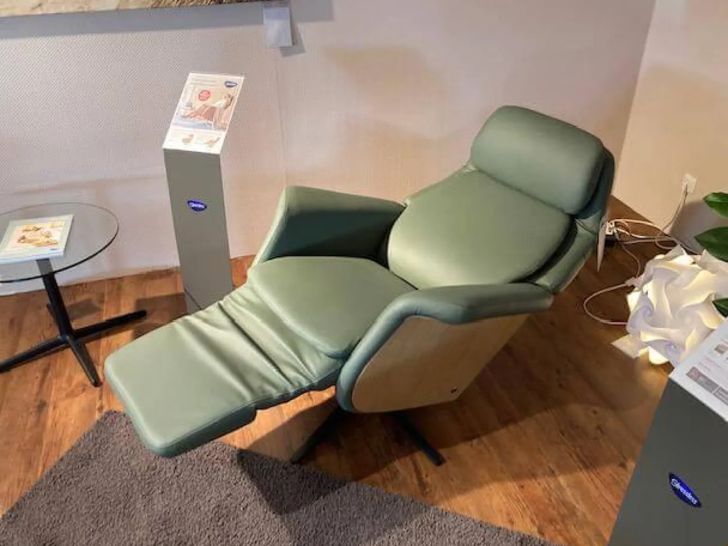 Stressless Relaxsessel|Relaxsessel Sam Leder 94 Paloma Fog 37 Grün mit elektrischer Relaxfunktion