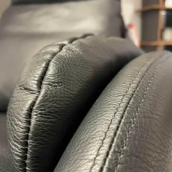 Bonaldo Relaxsessel|Relaxsessel Sydney Leder Select Schwarz Sternfuß Schwarz Sitz+Rücken Motorisch Verstellbar