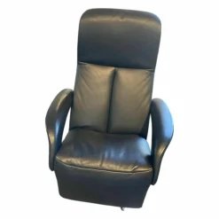 Jori Relaxsessel|Relaxsessel Symphony Leder Celia Nero 5-Sternfuß Aluminium mit manueller Verstellfunktion