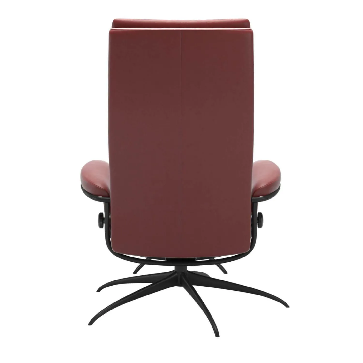 Stressless Relaxsessel|Relaxsessel Tokyo High Back Leder Cori Brick Red Rot Gestell Star Black Matt Inklusive Hocker
