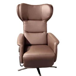 Puhlmann Relaxsessel|Relaxsessel Vegas Bezug Leder Dea 4040 Darkbrown Braun Sternfuss Schwarz Matt Mit 3 Motorischer Verstellung