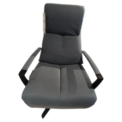 WK Wohnen Relaxsessel|Relaxsessel WK 616 Carlos Leder G Davinci Night Blau Grau 4 Sternfuß Metall Black Schwarz Matt Mit Motorischer Kopfteilverstellung Und Aufstehhilfe