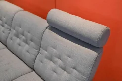 Stressless 3-Sitzer-Sofas|Relaxsofa Metropolitan Stoff Silva Grey Grau mit Kopfstütze