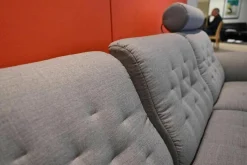 Stressless 3-Sitzer-Sofas|Relaxsofa Metropolitan Stoff Silva Grey Grau mit Kopfstütze