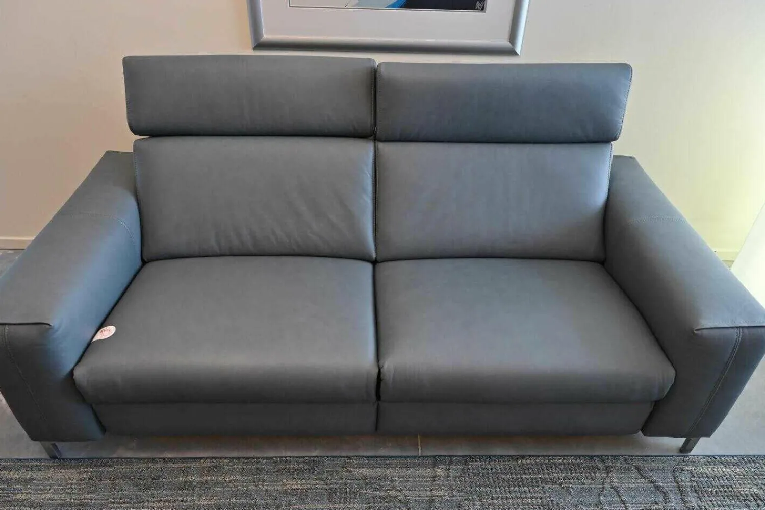 Musterring 2-Sitzer-Sofas|Relaxsofa MR1300 Leder Vivre Grau mit beidseitiger Relaxfunktion