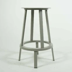 Hay Barhocker & Barstühle|Revolver Stool H65 Stahl Pulverbeschichtet Sky Grey