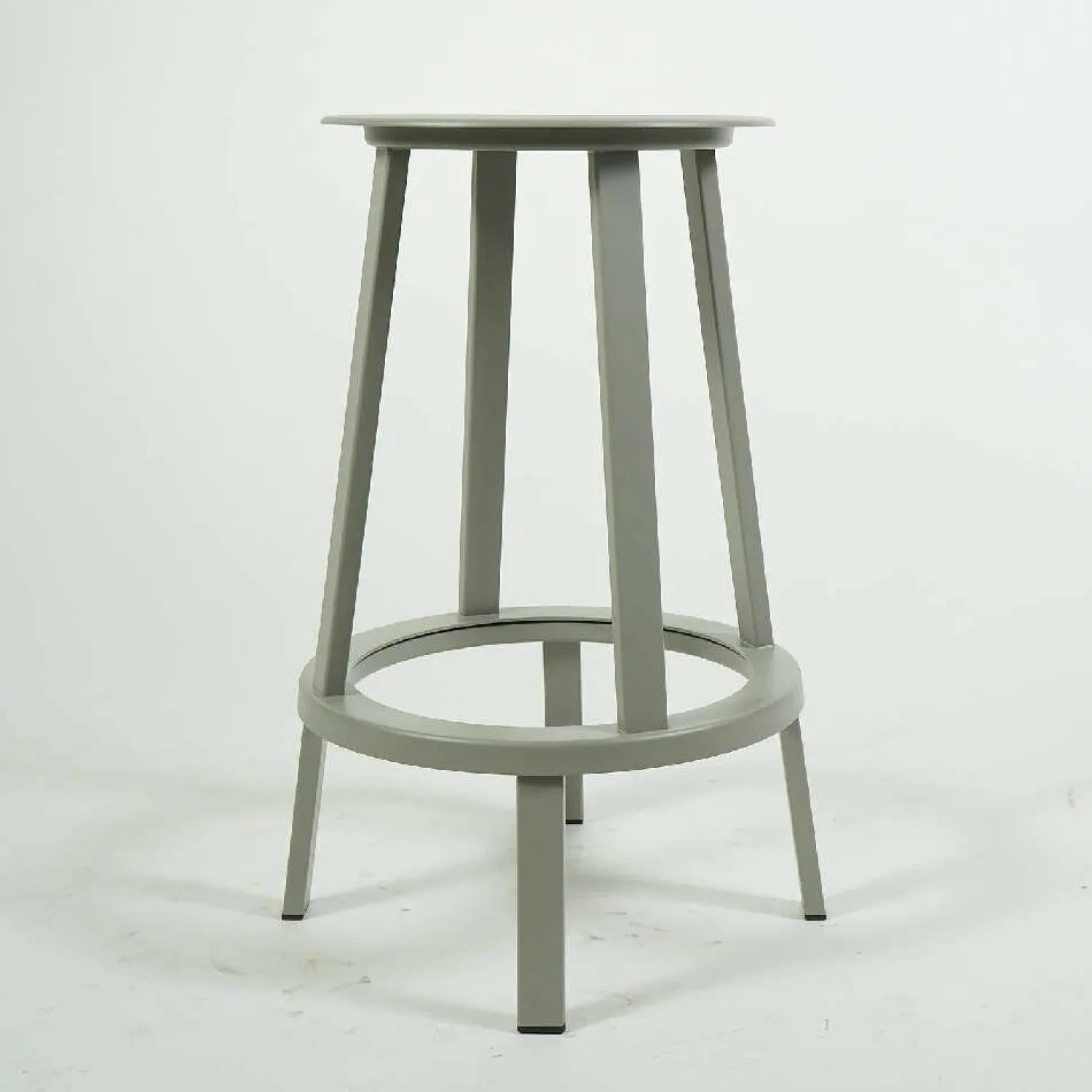 Hay Barhocker & Barstühle|Revolver Stool H65 Stahl Pulverbeschichtet Sky Grey