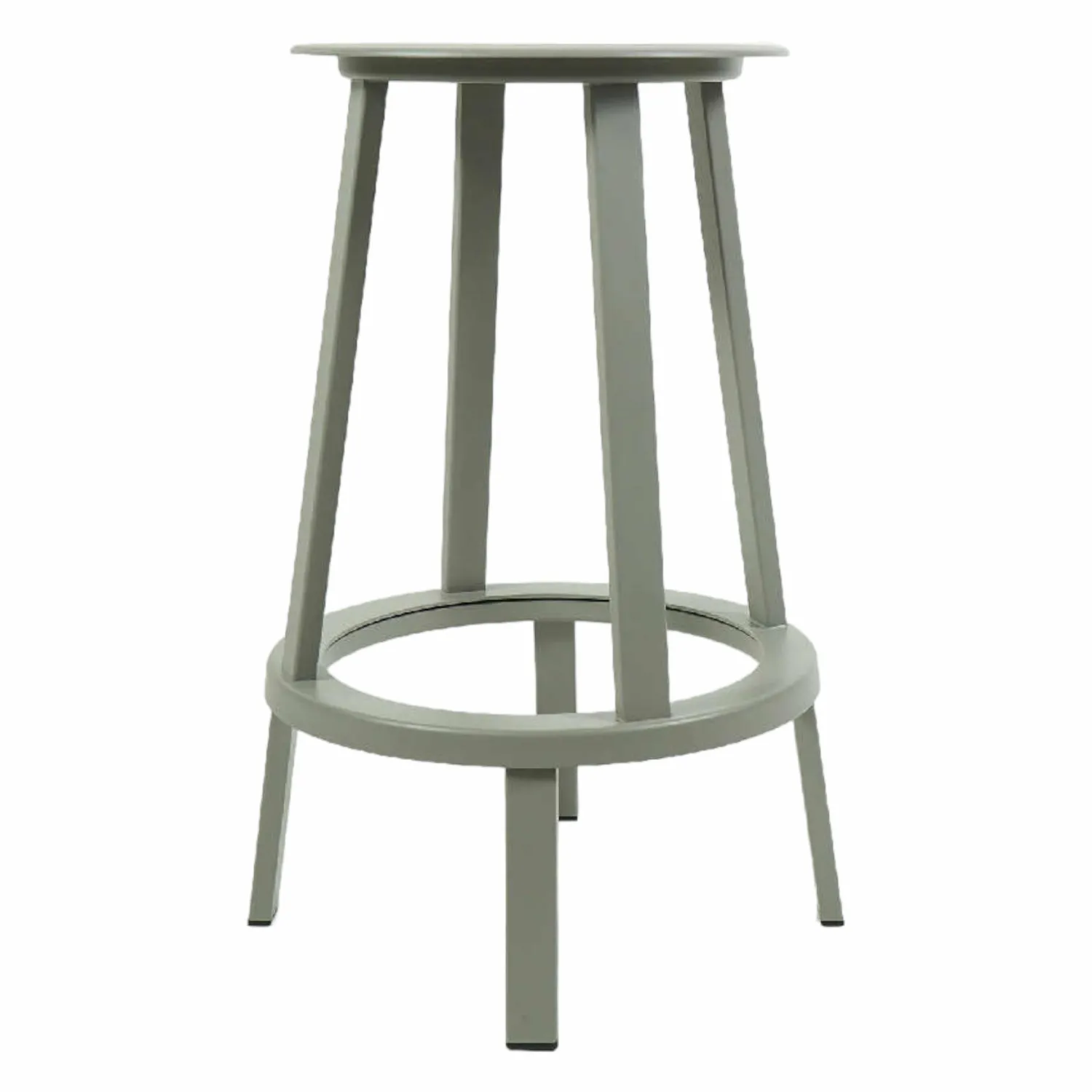Hay Barhocker & Barstühle|Revolver Stool H65 Stahl Pulverbeschichtet Sky Grey