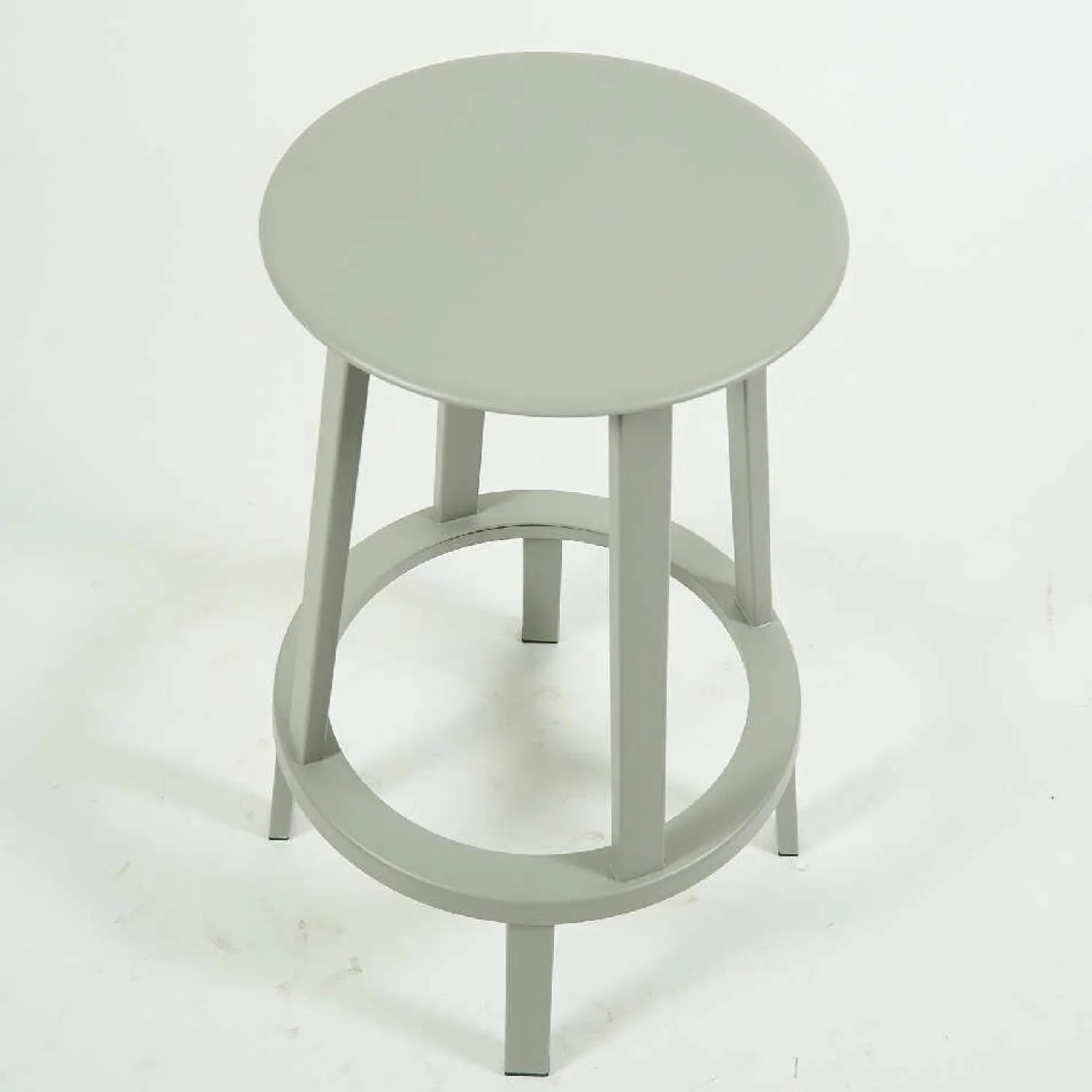 Hay Barhocker & Barstühle|Revolver Stool H65 Stahl Pulverbeschichtet Sky Grey