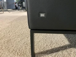 Rolf Benz 2-Sitzer-Sofas|Sofa Cara Leder 38.110 Schwarz Spange Stahl Schwarz