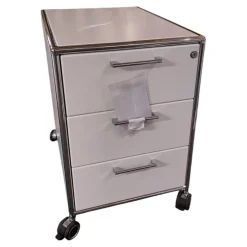 Dauphin Regale & Container|Rollcontainer Modul Space Melamin Weiß Metall Verchromt