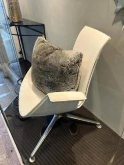 Walter Knoll Relaxsessel|Schalensessel FK 6729 Kunststoff Weiß Gestell Alu Poliert