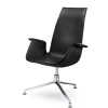 Walter Knoll Relaxsessel|Schalensessel FK 6725-3G Leder Congress 251 Schwarz Gestell Alu Poliert
