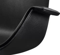 Walter Knoll Relaxsessel|Schalensessel FK 6725-3G Leder Congress 251 Schwarz Gestell Alu Poliert
