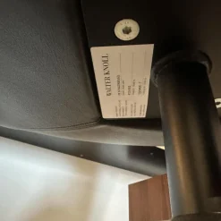 Walter Knoll Relaxsessel|Schalensessel FK Leder Congress Dark Bronze Schwarz 3 Fuß Kreuz Gestell Drehbar SchwarzPrei