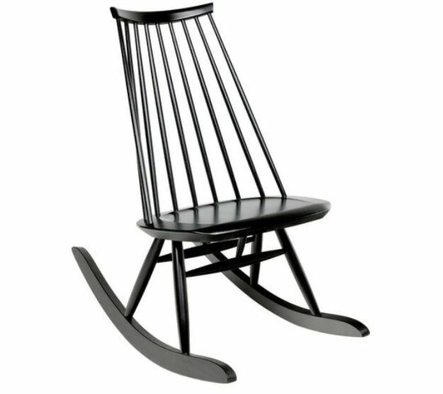 Artek Einzelstühle|Relaxsessel|Schaukelstuhl Mademoiselle Birke Massiv Farbe Schwarz Gebeizt
