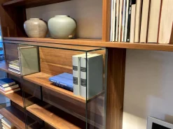 Team 7 Regale|Schieberegal Cubus Holz Naturöl Schiebetür Klarglas