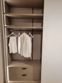 Contur Kleiderschränke|Schiebetürenschrank 0500 Echtlack Matt Bianco Grau Inklusive Innenbeleuchtung Mit Bewegungssensor