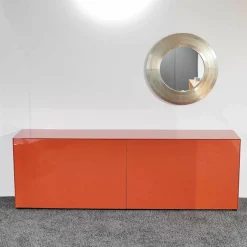 Kettnaker Kommoden & Sideboards|Schiebetüren-Sideboard Soma Lack Koralle Hochglanz Mit 2 Einlegeböde