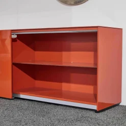 Kettnaker Kommoden & Sideboards|Schiebetüren-Sideboard Soma Lack Koralle Hochglanz Mit 2 Einlegeböde