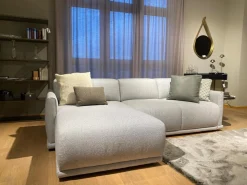 Christine Kröncke Schlafsofas|Schlafsofa Bente Stoff 092 Ecrue-Silber Grau mit Verstellfunktion