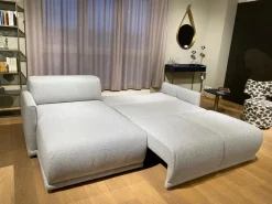 Christine Kröncke Schlafsofas|Schlafsofa Bente Stoff 092 Ecrue-Silber Grau mit Verstellfunktion