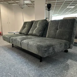 Brühl Schlafsofas|Schlafsofa Cross Over Stoff 4401 35 Grün Gestell Metall Schwarz Pulverbeschichtet Mit Rollen Hinten Inklusive Kissen